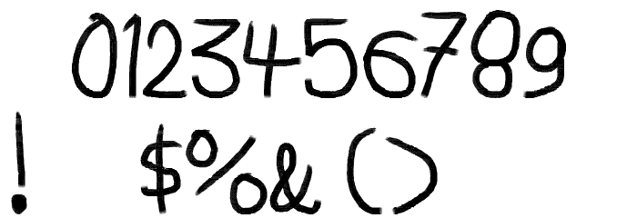 In! Dude! Woah! Font OTHER CHARS