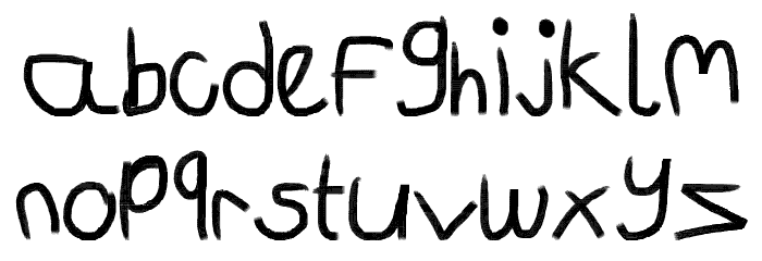 In! Dude! Woah! Font LOWERCASE
