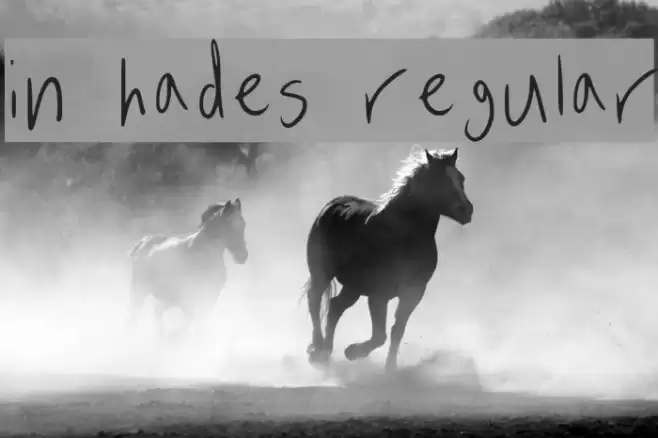 In Hades Regular Font examples