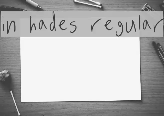 In Hades Regular Font examples