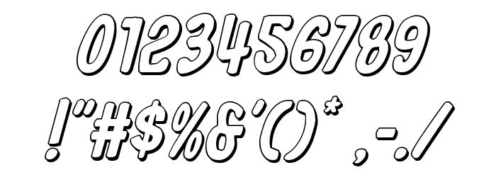 In-House Edition 3D Italic Font OTHER CHARS