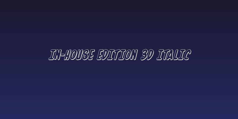 In-House Edition 3D Italic Social Header