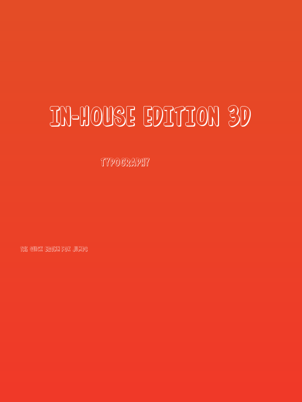 In-House Edition 3D Poster