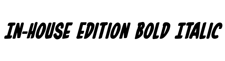 In-House Edition Bold Italic Font