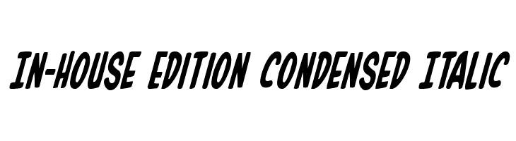 In-House Edition Condensed Italic Font