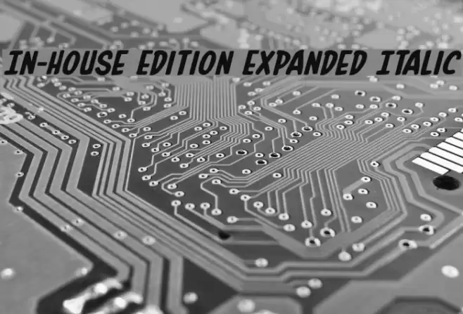 In-House Edition Expanded Italic フォント examples