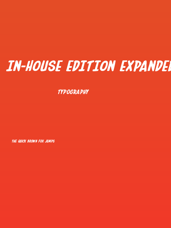 In-House Edition Expanded Italic Poster