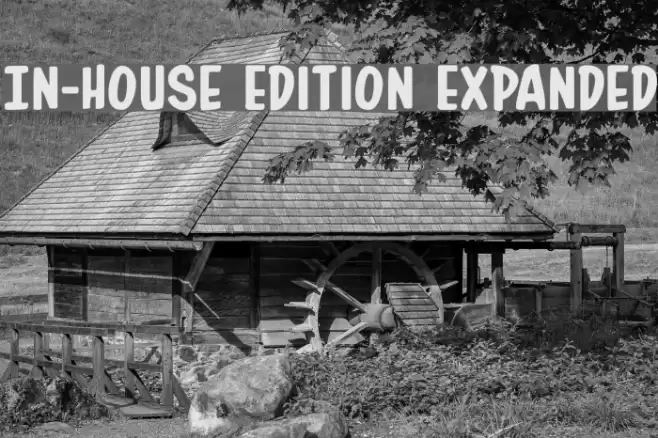In-House Edition Expanded Font examples