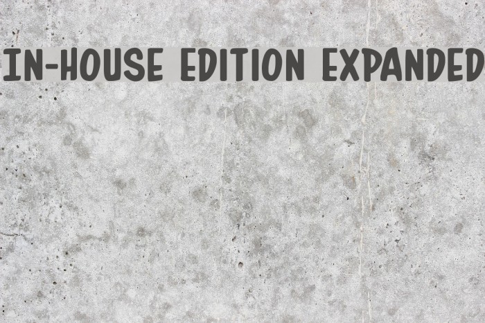 In-House Edition Expanded Font examples