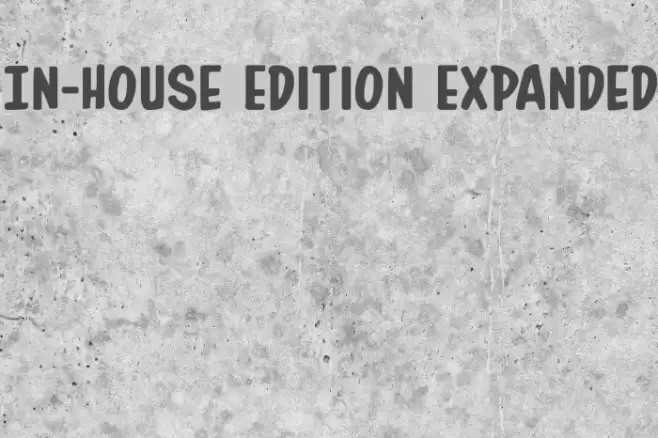 In-House Edition Expanded Font examples