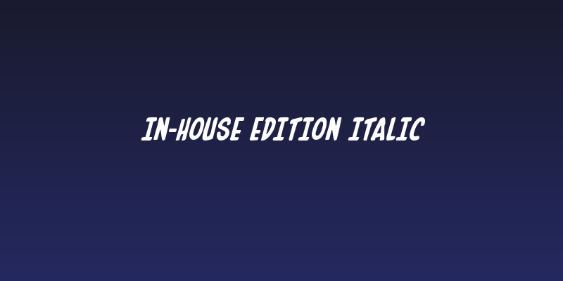 In-House Edition Italic Social Header