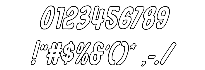 In-House Edition Outline Italic Font OTHER CHARS