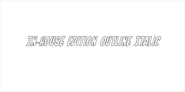 In-House Edition Outline Italic Logo