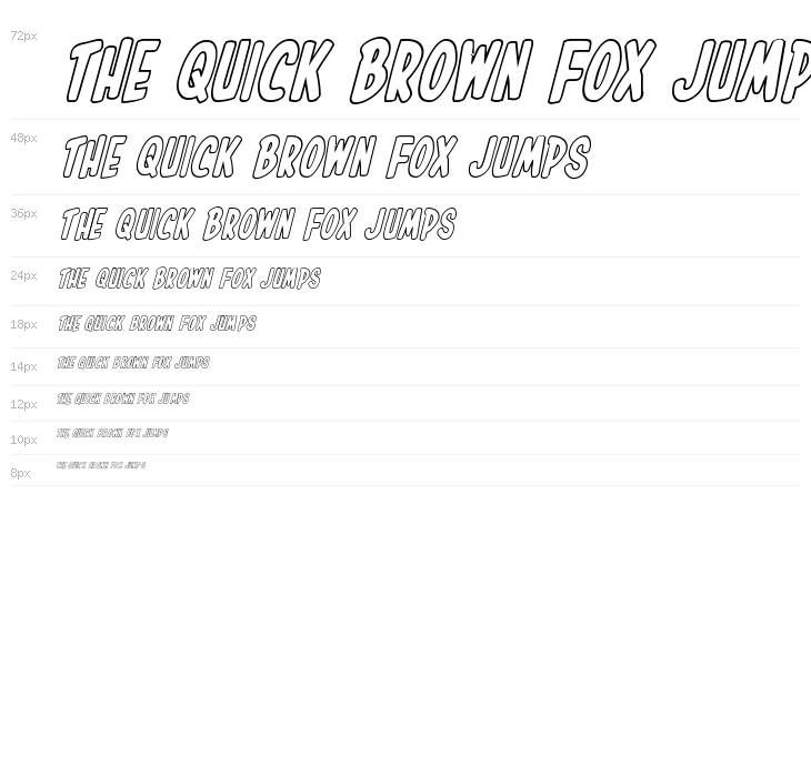 In-House Edition Outline Italic Waterfall