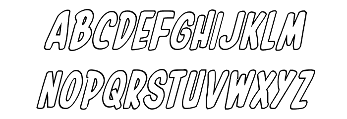 In-House Edition Outline Italic Font LOWERCASE