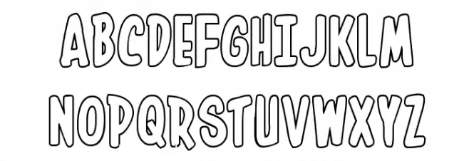 In-House Edition Outline Fonte MAIÚSCULAS