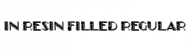 In Resin Filled Regular  Free Fonts Download