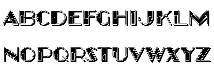In Resin Filled Regular Font LOWERCASE