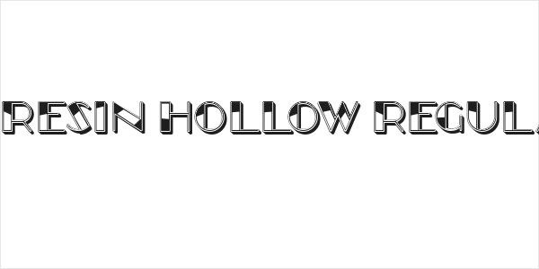 In Resin Hollow Regular Logo