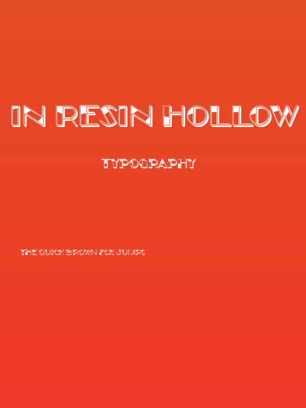 In Resin Hollow Regular Poster