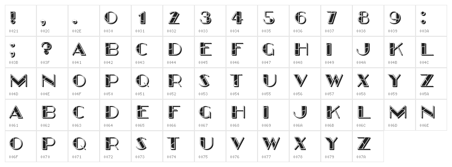 In Resin Light Filled Regular Character Map