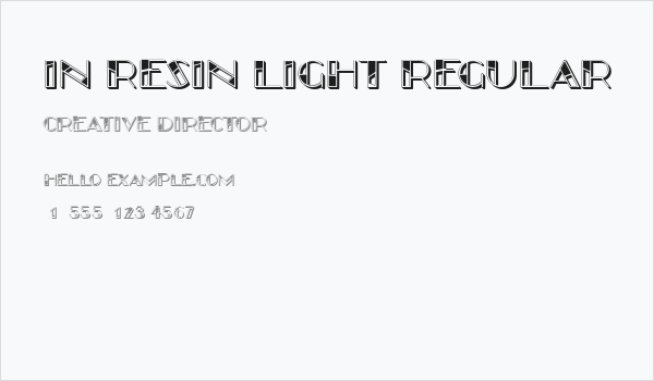 In Resin Light Regular Business Card