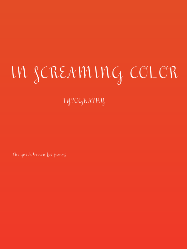 In Screaming Color Poster