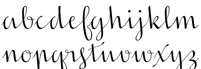 In Screaming Color Font LOWERCASE