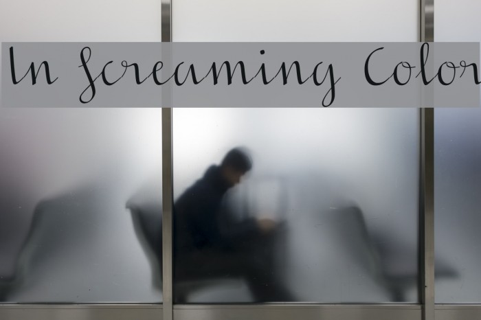 In Screaming Color Font examples