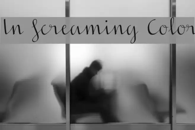 In Screaming Color Font examples
