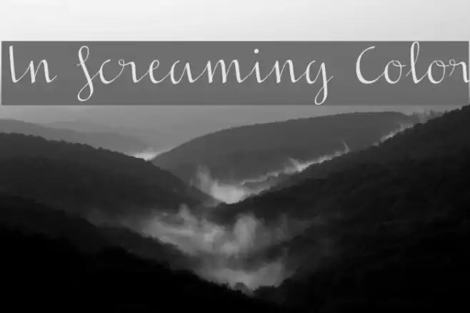 In Screaming Color Font examples