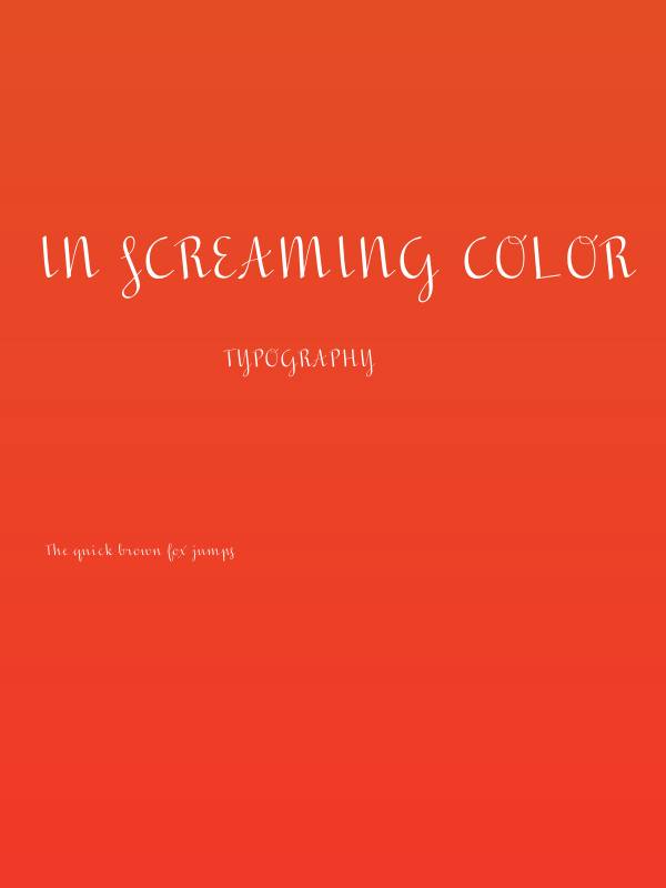 In Screaming Color Poster