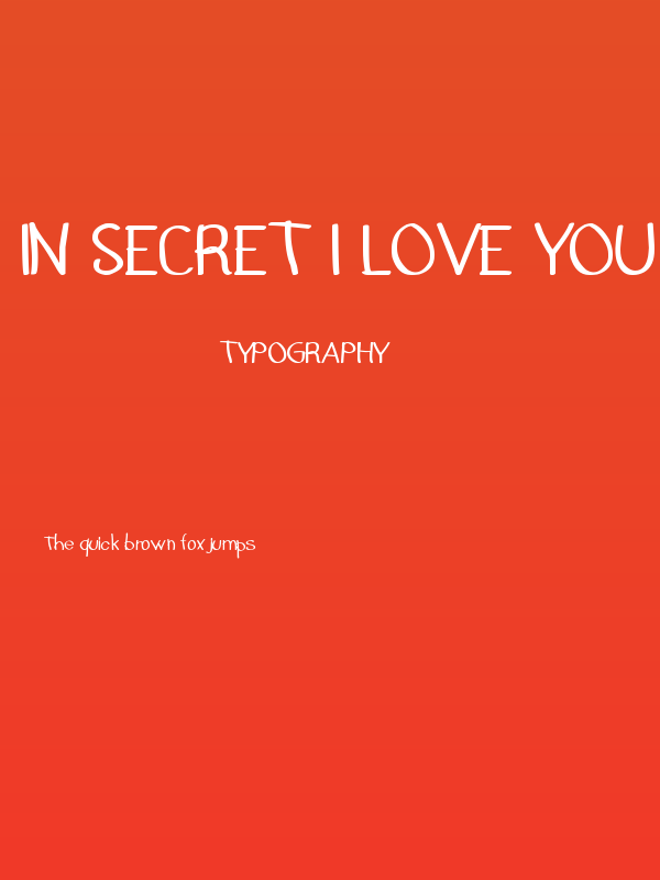 In Secret i Love You Medium Poster