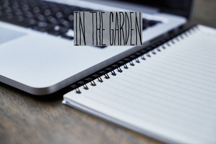 In The Garden Font examples