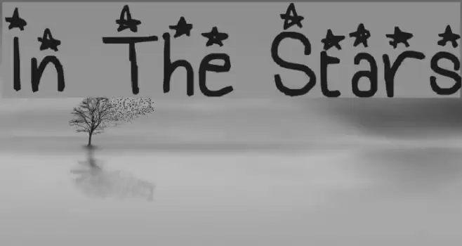 In The Stars Font examples