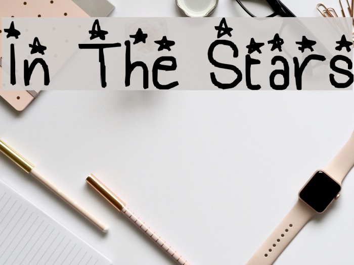 In The Stars Fonte examples