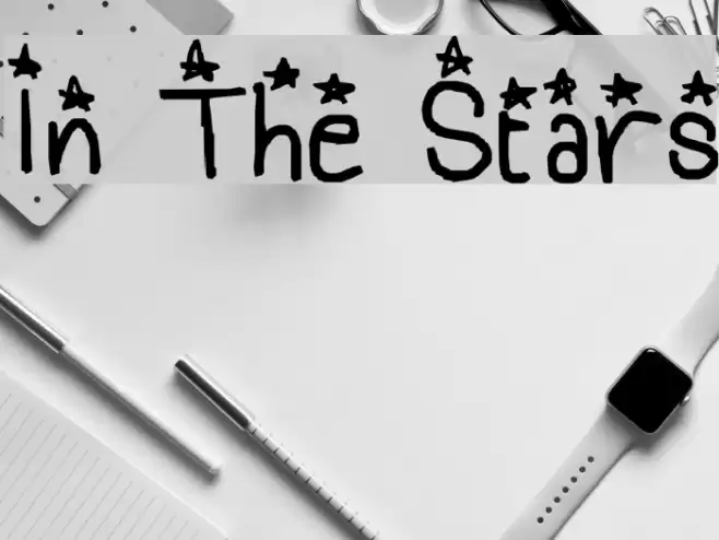 In The Stars Font examples
