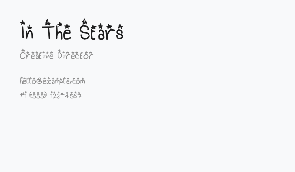 In The Stars Business Card