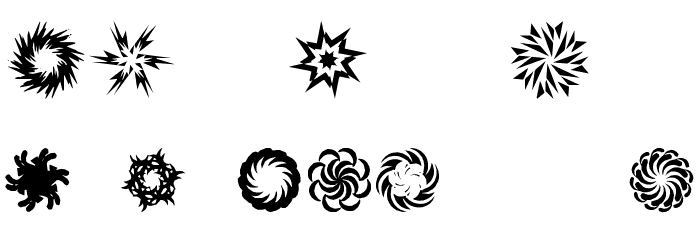 In The Zone Dingbats Font LOWERCASE