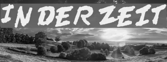 In der Zeit Font examples