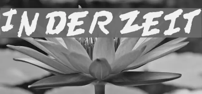 In der Zeit Font examples