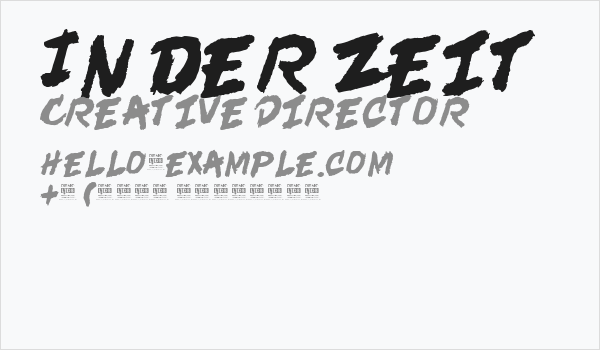 In der Zeit Business Card