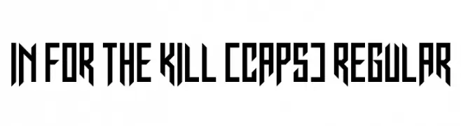 In for The Kill [caps] Regular  Free Fonts Download