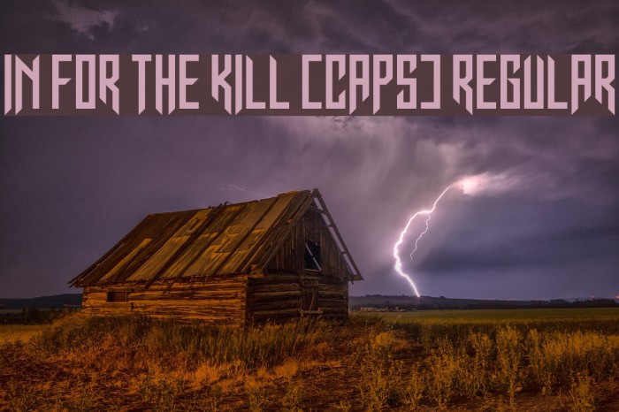 In for The Kill [caps] Regular Example 2