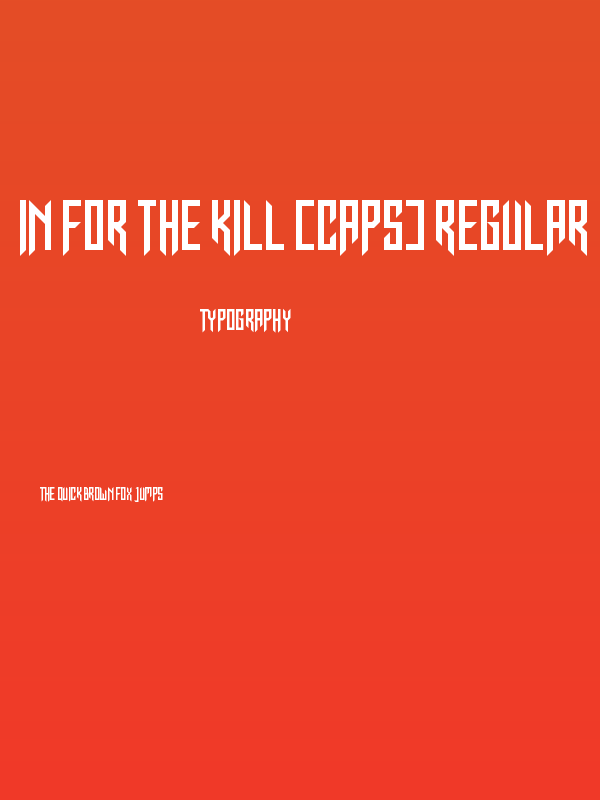 In for The Kill [caps] Regular Poster