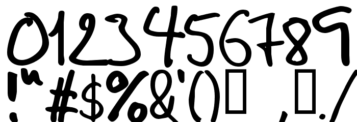 In his hands Font OTHER CHARS