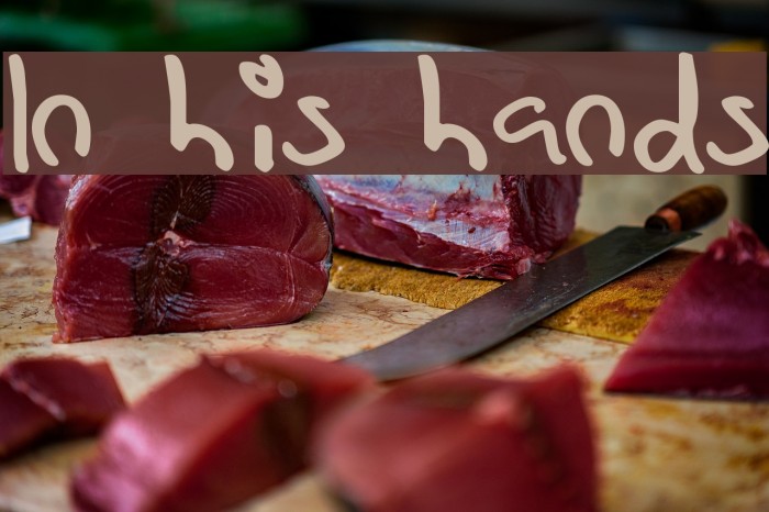 In his hands Font examples