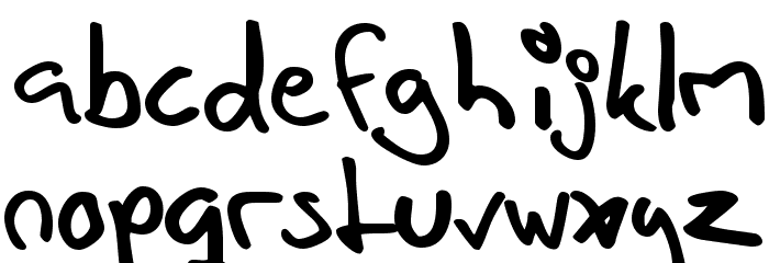 In his hands Font LOWERCASE
