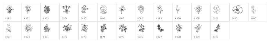 In my garden Character Map