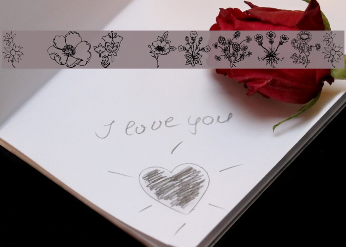In my garden Font examples